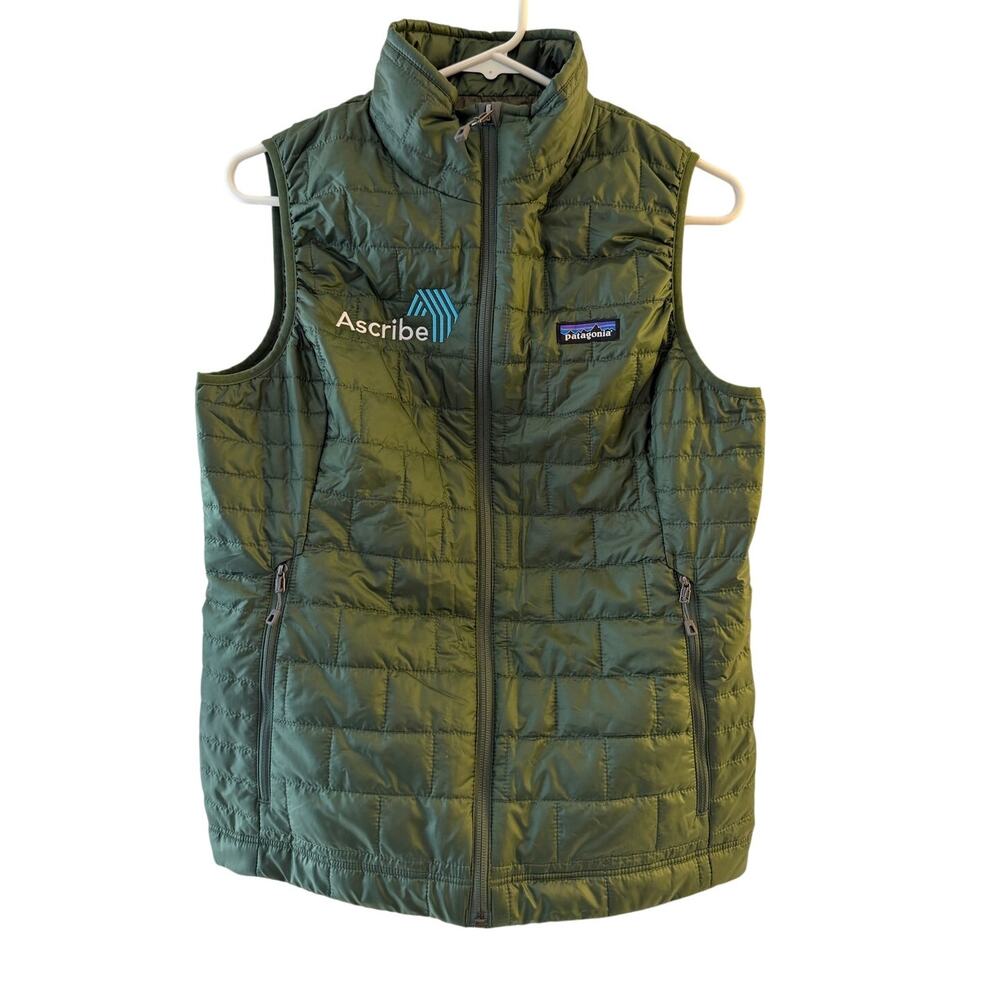 Patagonia Women's Nano Puff Torrey Pines Green NWT Medium Full Zip With Logos